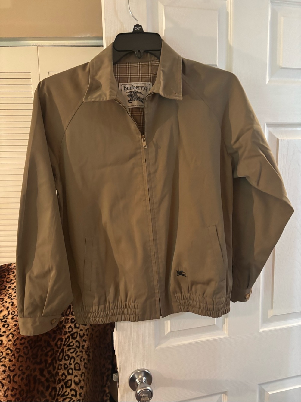 Burberry Men's Beige Lightweight Harrington Shirt Jacket